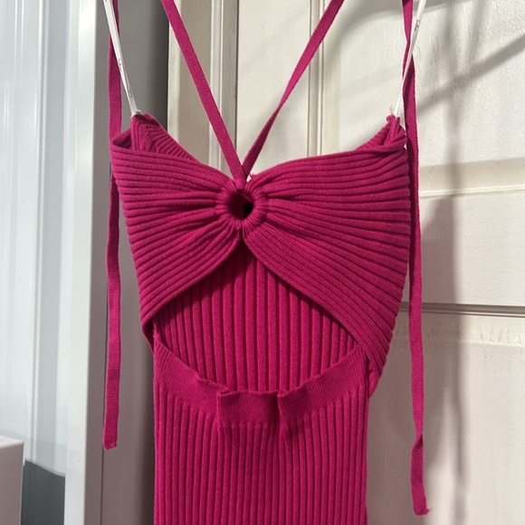 Pink Lulus Ribbed Dress - Picture 3 of 4